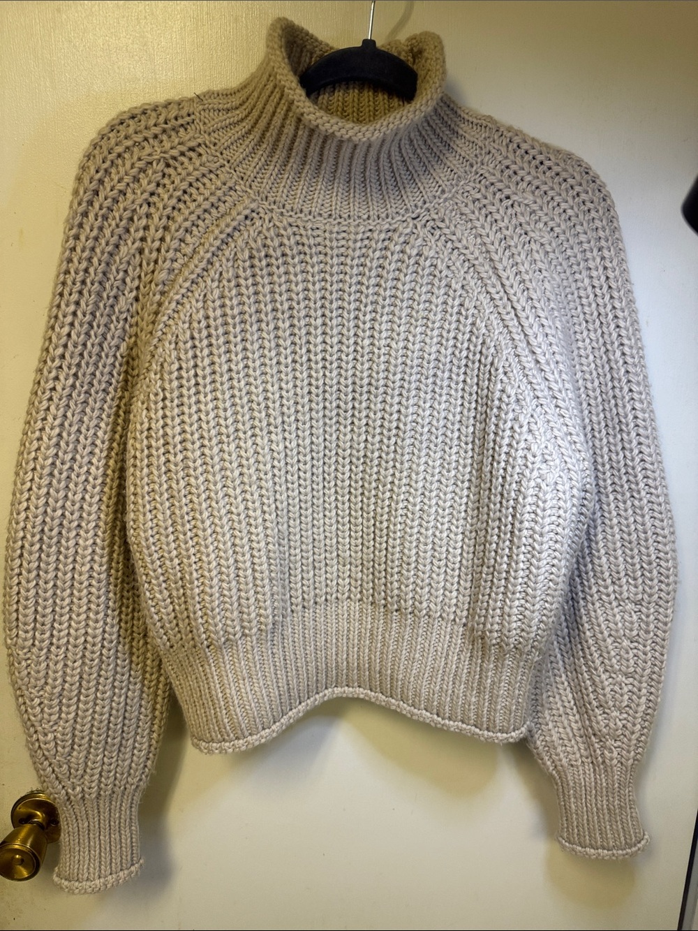 H&M Turtleneck Chunky Knit Sweater - Cream